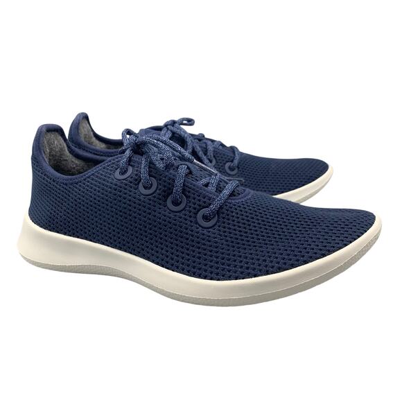 Allbirds Womens Tree Runner Size 11 Marine Blue Knit Shoes Light Breezy Sneaker - Picture 1 of 11